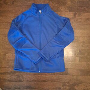 Mondor 4730 Youth figure skating warm up polar blue zipper jacket